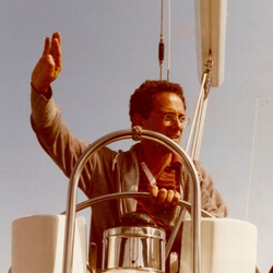 Mark Halberstadt at sail on the Skua